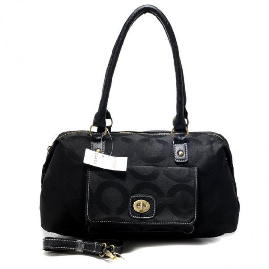 Coach Madeline East West Medium Black Satchels ATZ